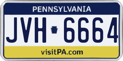 PA license plate JVH6664