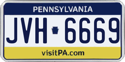 PA license plate JVH6669