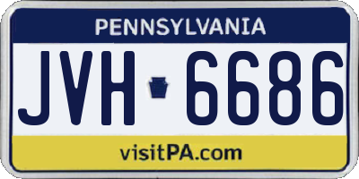 PA license plate JVH6686