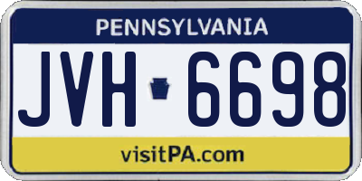 PA license plate JVH6698