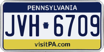 PA license plate JVH6709