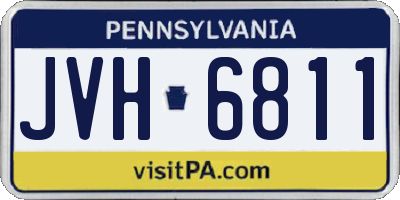 PA license plate JVH6811