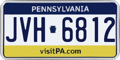 PA license plate JVH6812