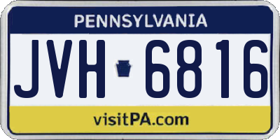 PA license plate JVH6816
