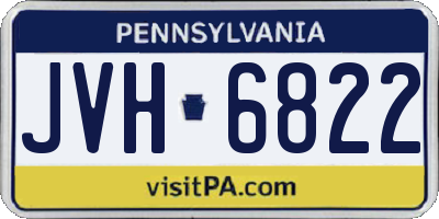 PA license plate JVH6822