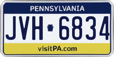PA license plate JVH6834