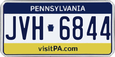 PA license plate JVH6844
