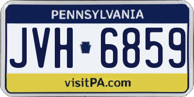PA license plate JVH6859