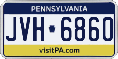 PA license plate JVH6860