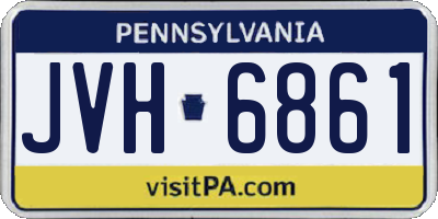PA license plate JVH6861