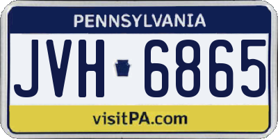 PA license plate JVH6865