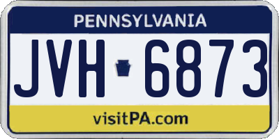 PA license plate JVH6873