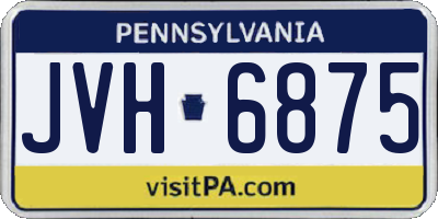 PA license plate JVH6875