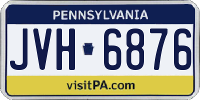 PA license plate JVH6876