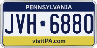 PA license plate JVH6880