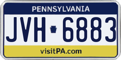 PA license plate JVH6883