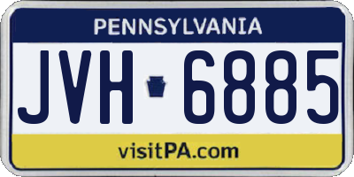 PA license plate JVH6885