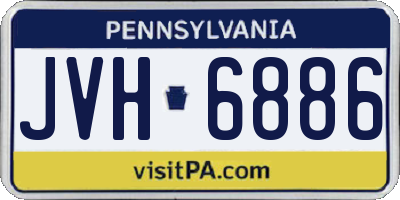 PA license plate JVH6886