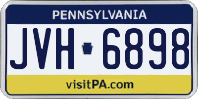 PA license plate JVH6898