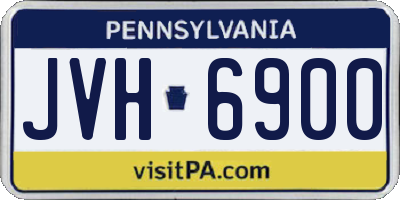 PA license plate JVH6900