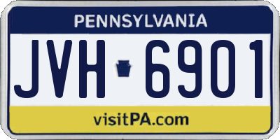PA license plate JVH6901