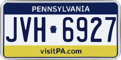 PA license plate JVH6927