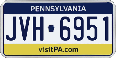 PA license plate JVH6951