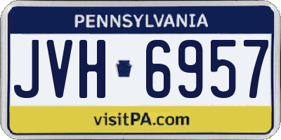 PA license plate JVH6957