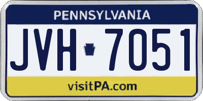 PA license plate JVH7051