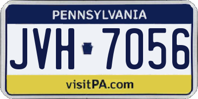 PA license plate JVH7056
