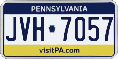 PA license plate JVH7057