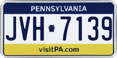 PA license plate JVH7139