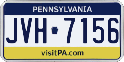 PA license plate JVH7156