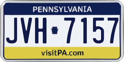PA license plate JVH7157