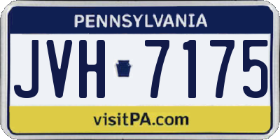 PA license plate JVH7175