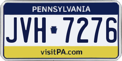 PA license plate JVH7276