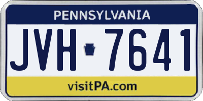 PA license plate JVH7641