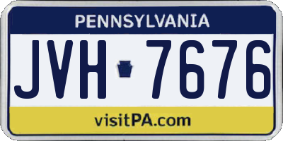 PA license plate JVH7676