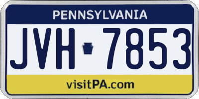 PA license plate JVH7853