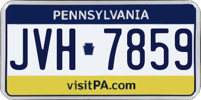 PA license plate JVH7859