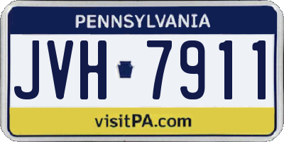 PA license plate JVH7911