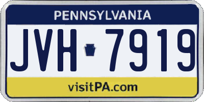 PA license plate JVH7919