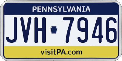 PA license plate JVH7946
