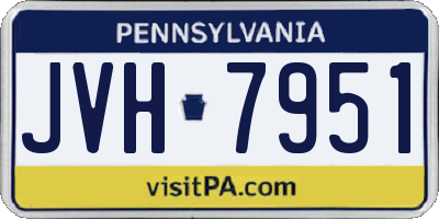 PA license plate JVH7951