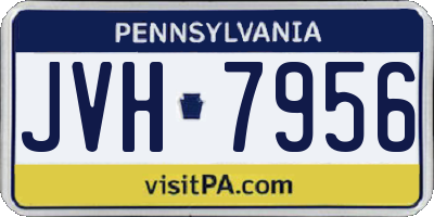 PA license plate JVH7956