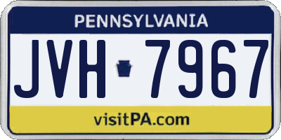 PA license plate JVH7967