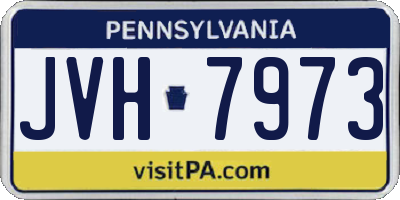 PA license plate JVH7973