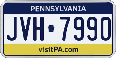 PA license plate JVH7990