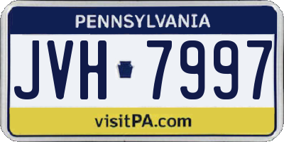 PA license plate JVH7997