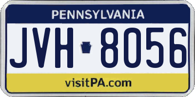 PA license plate JVH8056